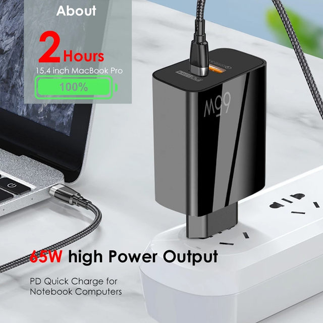 Câble USB Type C Supercharge QC3.0 65 W PD, chargeur rapide universel pour Samsung, iPhone, Xiaomi, Huawei_voghion.com