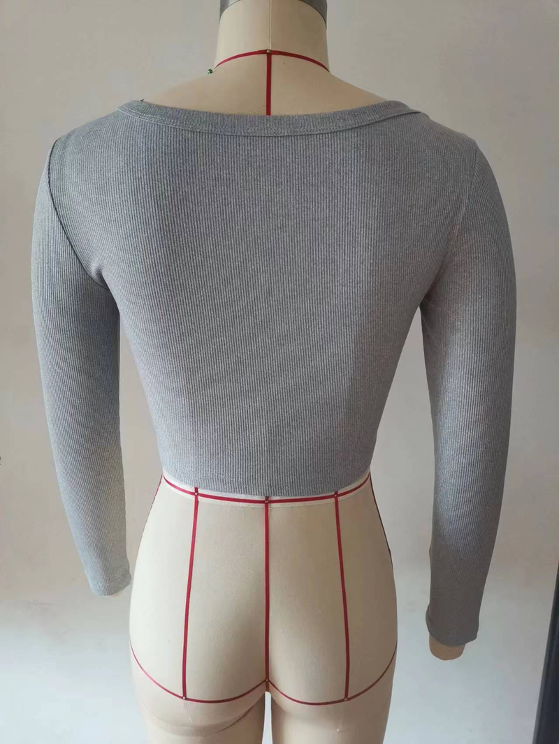 T-shirt côtelé à manches courtes et col carré pour femme, coupe slim, tendance_voghion.com