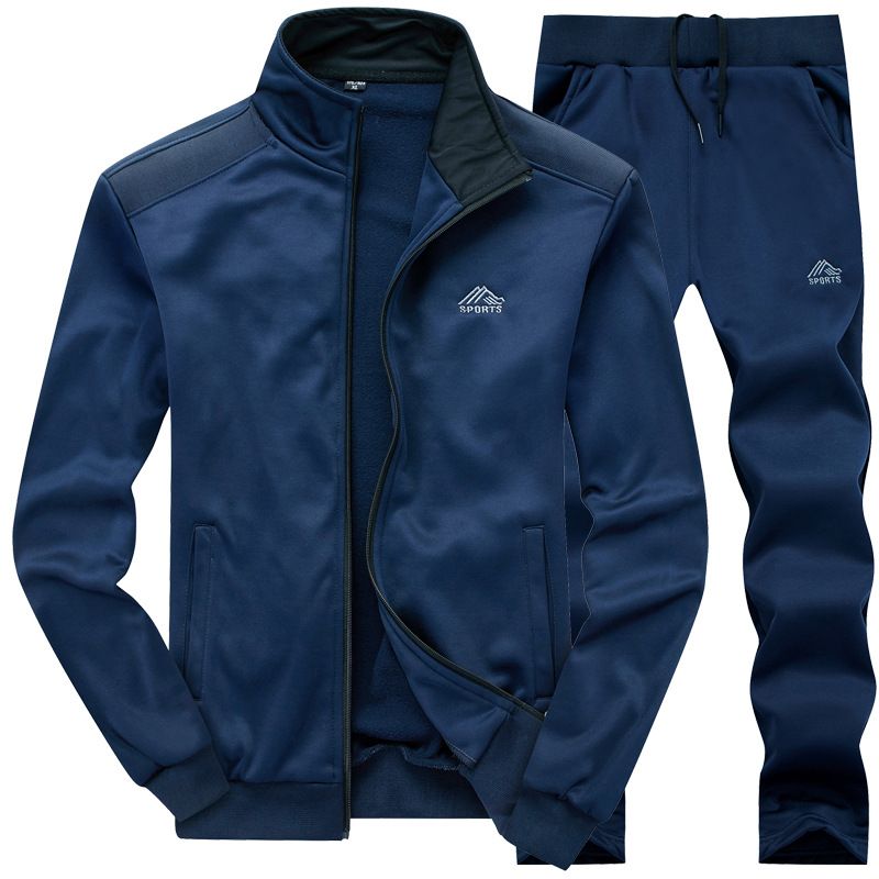 M-8XL Jugend Sport Besticktes Sweatshirt Slim Fit Stehkragen Einfarbig Herrenbekleidung Frühling Herbst Langarm_voghion.com