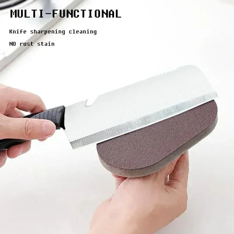 1/2pcs Reusable Emery Magic Sponge - Kitchen Pot Brush For Easy Cleaning And Decontamination - Washable And Eraser Cleaning_voghion.com