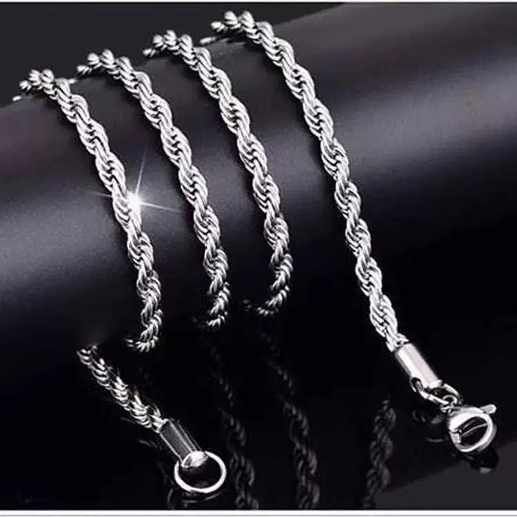 Kubanischer Hip-Hop-Trend Herren-Armband aus Titanstahl, dünn, Nische, Unisex, lichtecht, geflochtene Kette, Schmuck_voghion.com