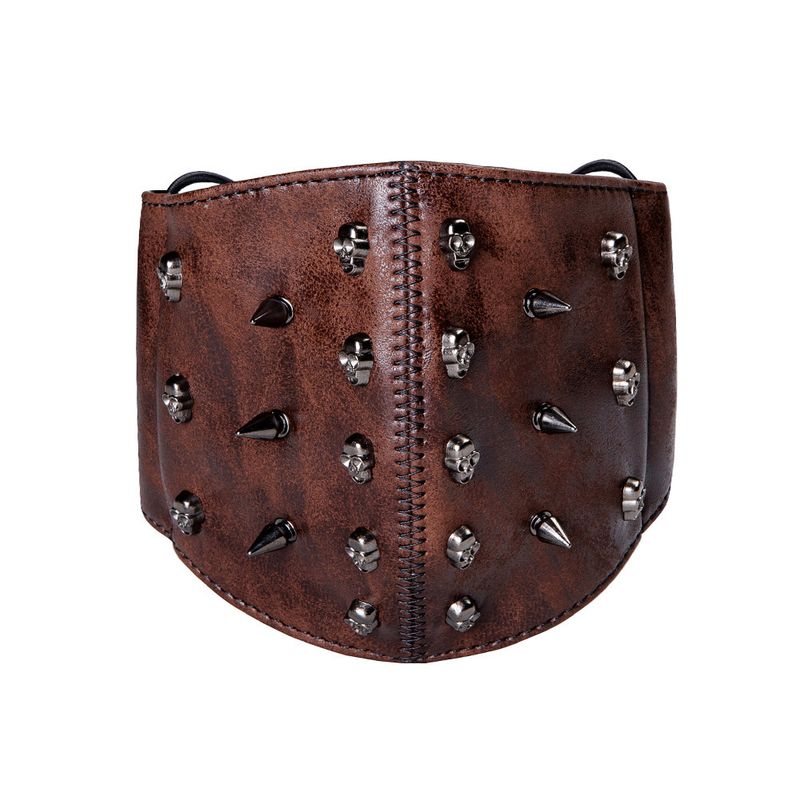 Masque de protection anti-poussière pour adulte avec filtre PM2.5, motif tête de mort punk_voghion.com