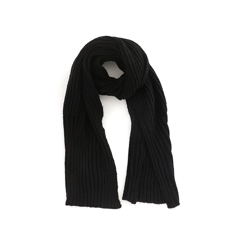 Grenzüberschreitender exklusiver Herbst- und Winterschal aus einfarbigem Mohair für Herren und Damen, einfarbig gestrickt, verdickter Schal, modisch, vielseitig_voghion.com