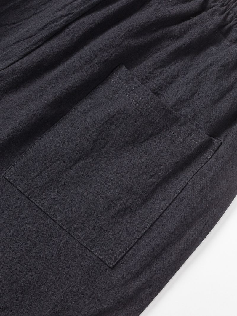 Ensemble pantalon ample décontracté en coton et manches courtes pour hommes printemps/été 2025_voghion.com