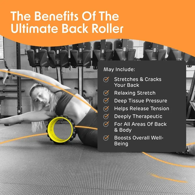 Ryggrulle Myofascial Release Trigger Point Yoga Wheel Skumrulle for behandling av ryggsmerter Dypvevsmassasje Trening Mobilitet_voghion.com