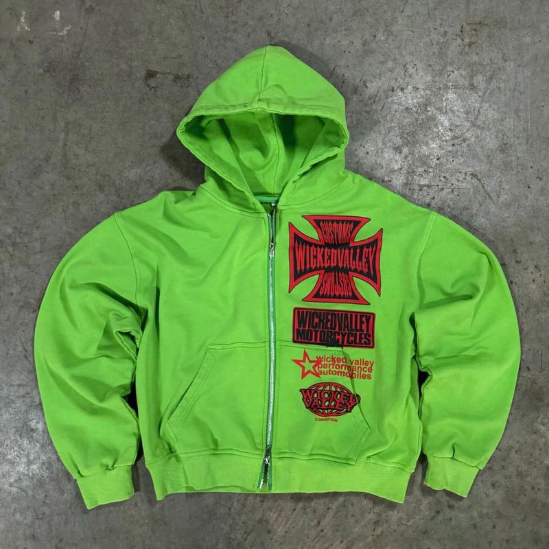 Felpe con cappuccio e cerniera a maniche lunghe da uomo, felpa con cappuccio da uomo con cerniera e stampa grafica - Felpa pullover streetwear per uno stile casual e urbano_voghion.com