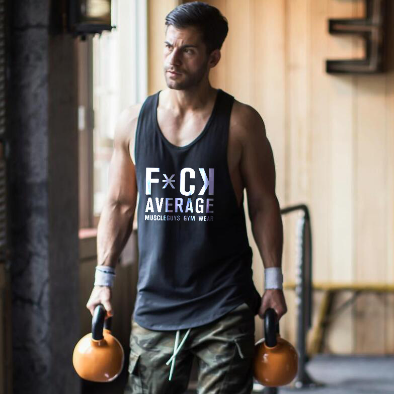 Moški brezrokavnik s tiskanimi angleškimi črkami GYM Muscle Moška poletna majica brez ramen za bodybuilding in fitnes tabore_voghion.com