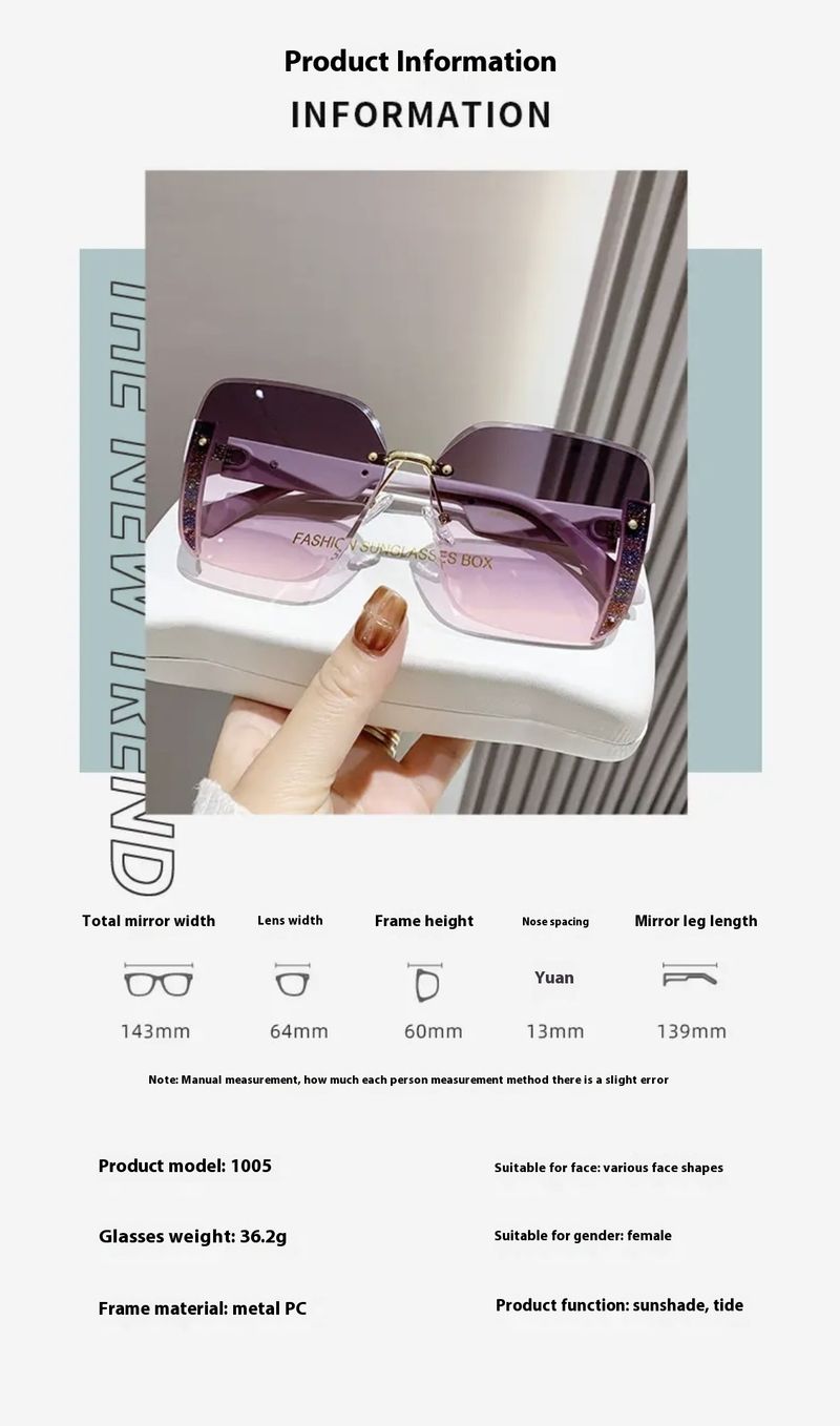 Lunettes de soleil tendance à paillettes fines pour femmes, protection UV, nouveau style 2025_voghion.com