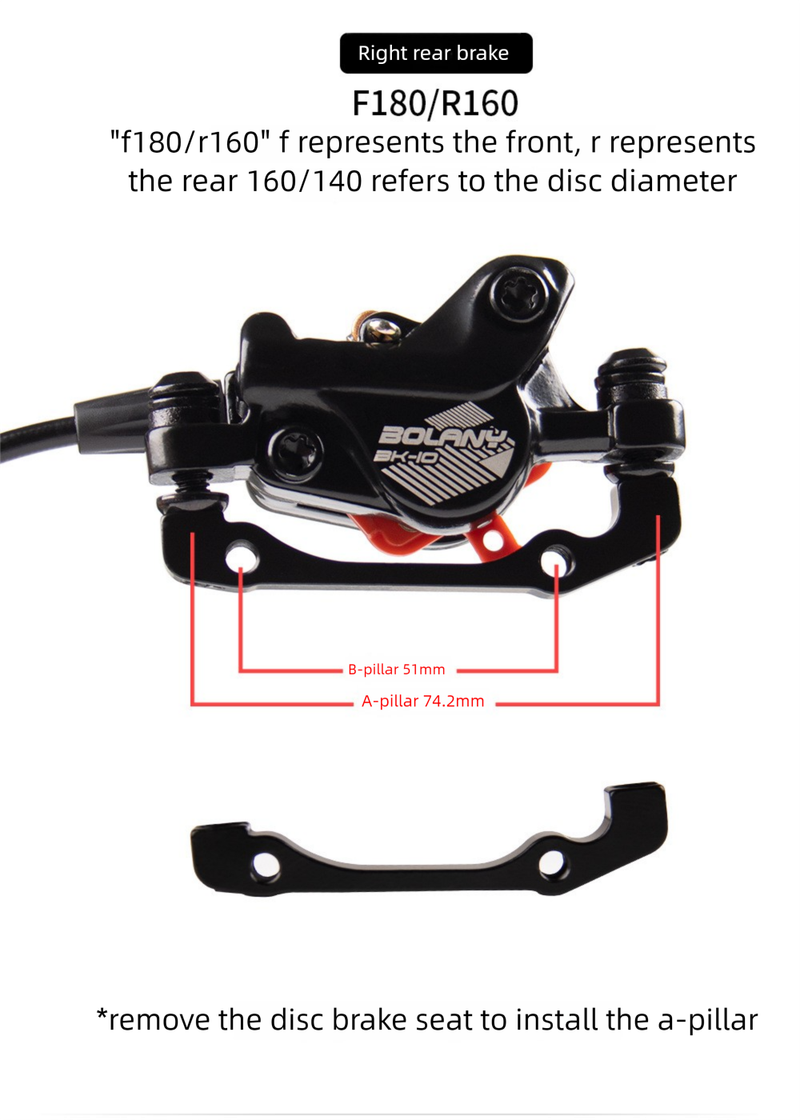 BOLANY Mountain Bike Oil Bicycle Hydraulic Disc Dual Piston Brake Accessories_voghion.com