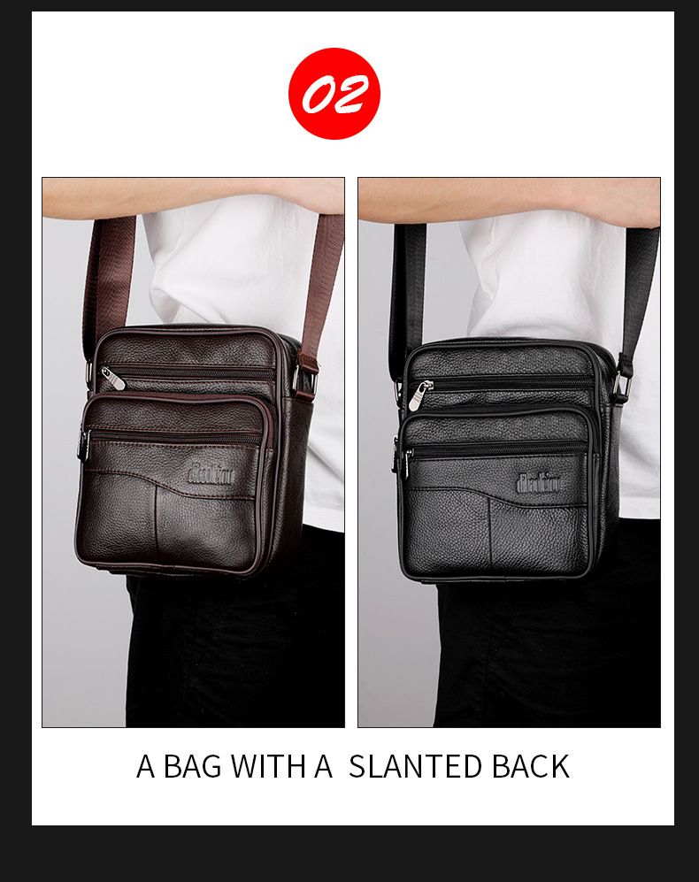 2024 Men's temperament business bag, large capacity cowhide bag, genuine leather shoulder bag, men's vertical men's bag, high-end crossbody bag_voghion.com