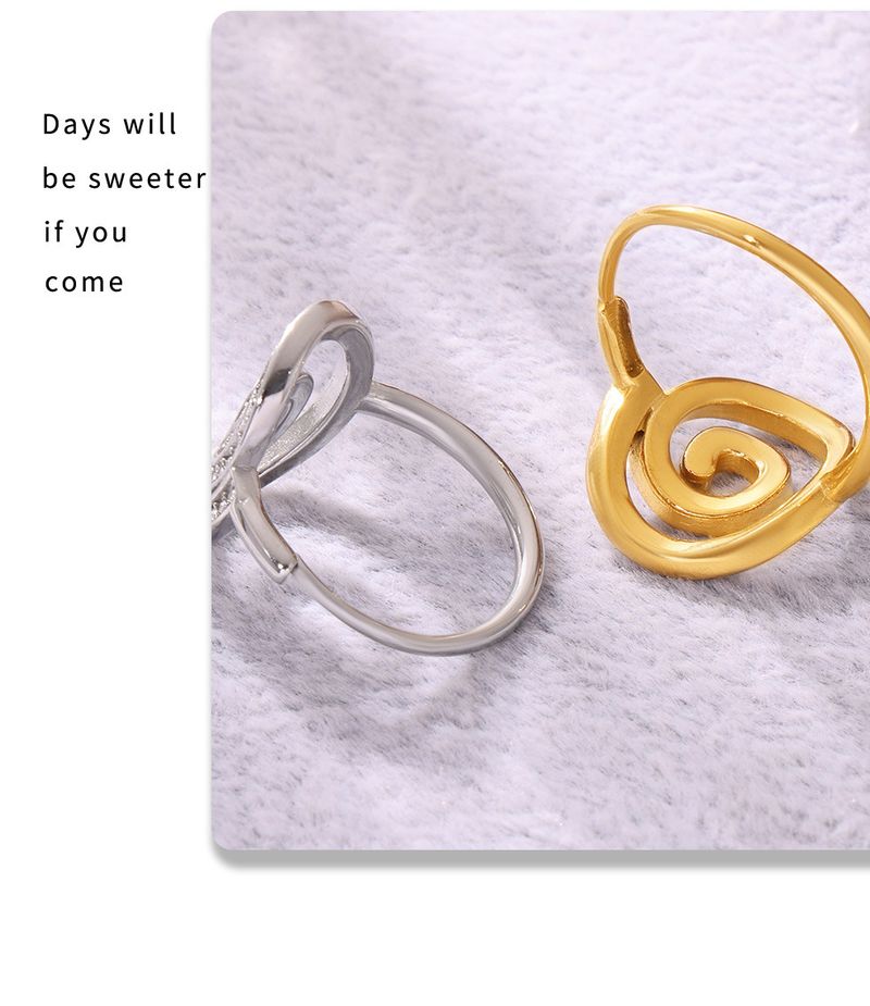 Whirlpool Handmade Zircon Ring Side Opening Design Ring_voghion.com