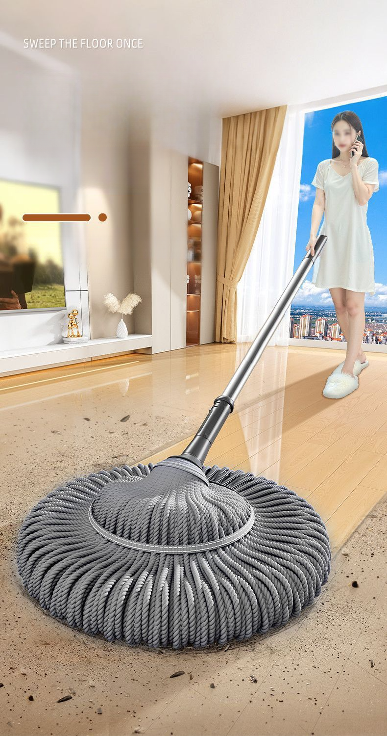 Jefun 2025 New Self-Wringing Hands-Free Washing Large Head Household Mop Commercial Use For Restaurants_voghion.com