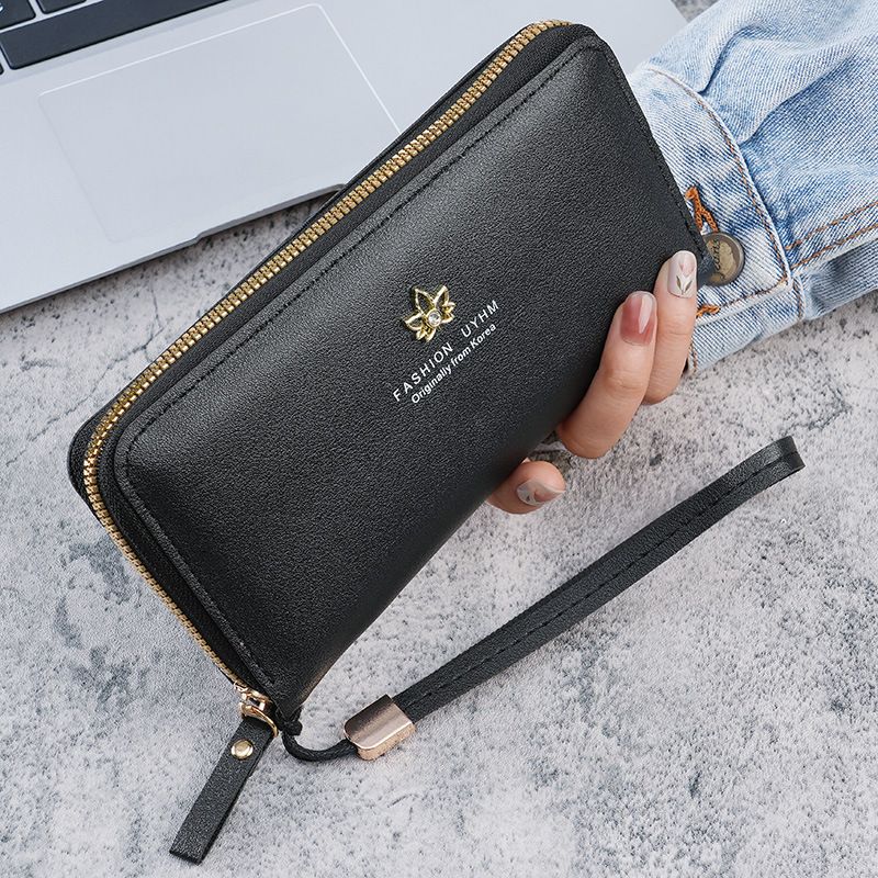 New Wallet Women's Long Zipper Korean-Style Mobile Phone Bag Large Capacity Fashion Purse Clutch_voghion.com