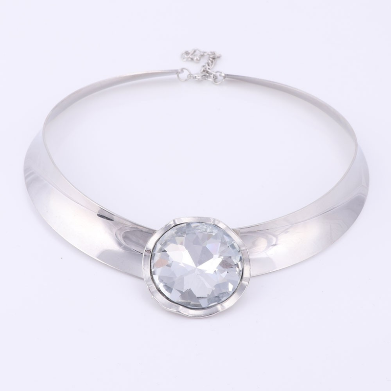 Kaklarota kulons Chunky Luxury Choker Unikāls Crystal paziņojums Kaklarota Auskari Sievietes Party rotaslietas komplekti_voghion.com