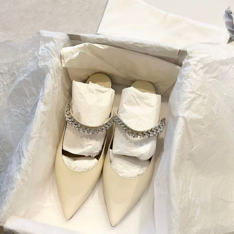 High-End-Sommeroberbekleidung mit Zehenkappe aus Lackleder, Halbschuhe mit flacher Sohle, spitze französische High Heels für Damen,_voghion.com