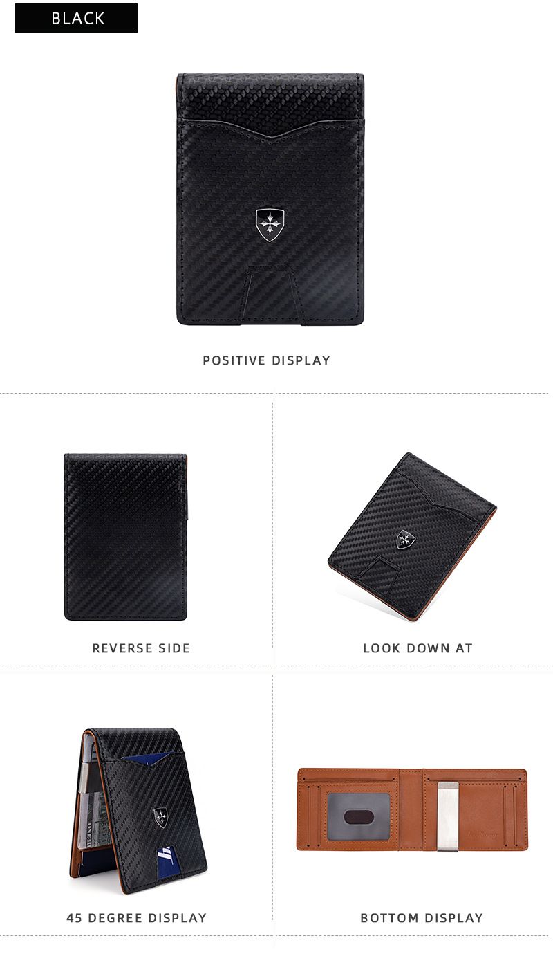 Passport Covers & Wallets Men's Card Holder New Simple Multi Card Slots US Dollar Clip RFID Anti Magnetic Thin Wallet Men_voghion.com