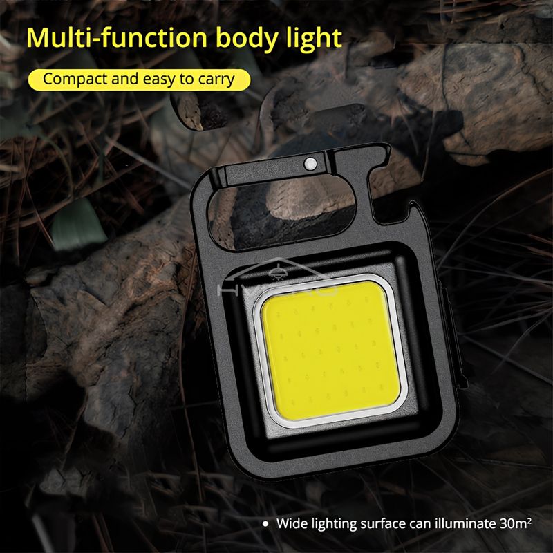 COB Work Light Flashlamp Mini Flashlight Keychain Carry LED Waterproof USB Charge Convenient Emergency Outdoor Lighting Camping_voghion.com