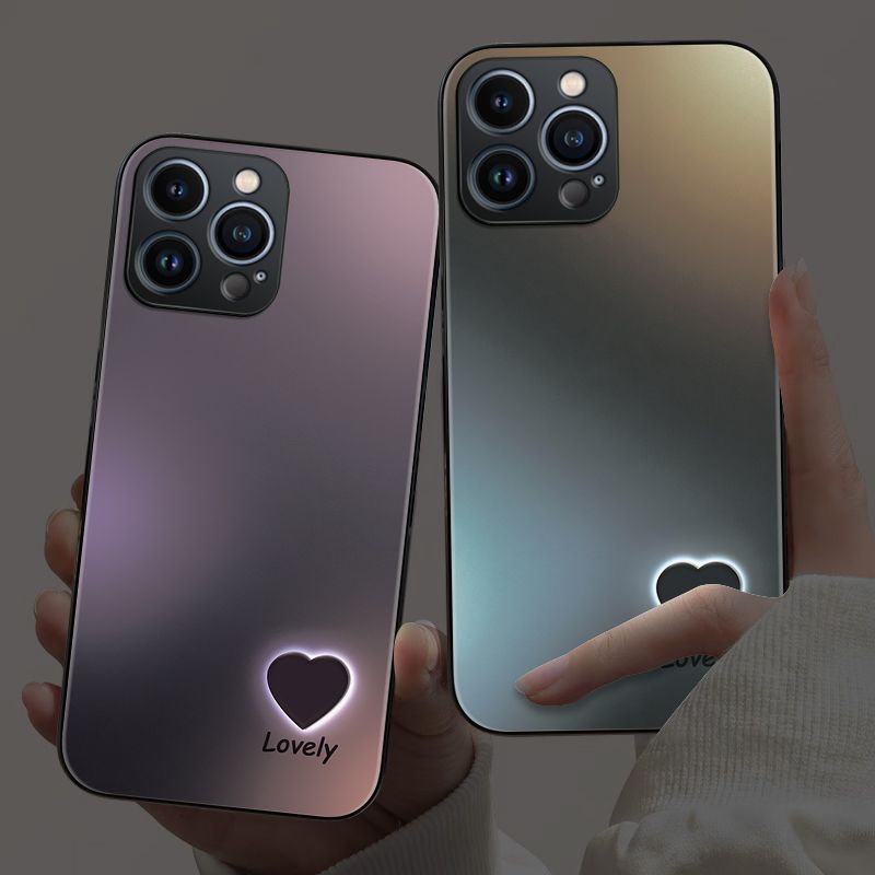 Paar Liebe Geeignet iPhone 14/13/12/11 Handyhülle XR Leuchtend XS Dunkelviolett 78p Einfach_voghion.com