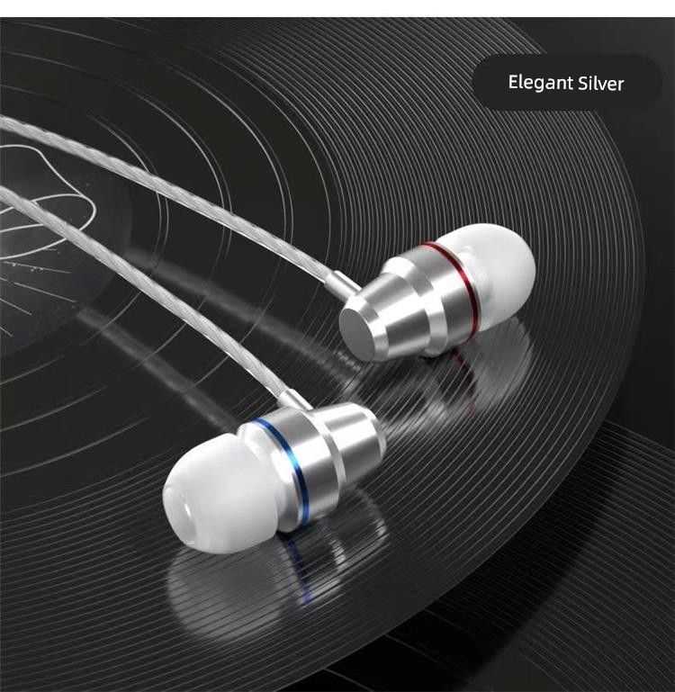 Cuffie in-ear Type-C piatte con cavo per Huawei Xiaomi, testa rotonda, con microfono, karaoke, gioco, neutro_voghion.com