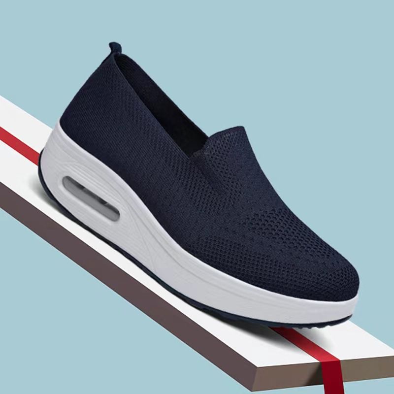 Scarpe casual da donna traspiranti, con suola spessa e cuscino d'aria, con altezza maggiorata e slip-on_voghion.com