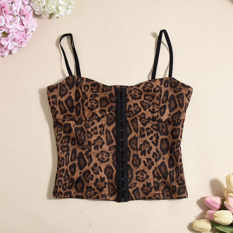 Sexy Damen-Top mit Leopardenmuster, rückenfrei, mit Trägerdetails und offenem Rücken (S/M/L)_voghion.com