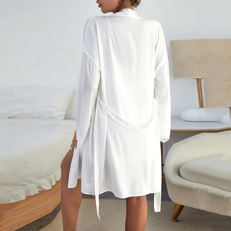 Satin-Chiffon-Pyjama-Set für zu Hause, mehrfarbig, optional, bequeme Pyjamas, sexy Straps-Nachthemd_voghion.com