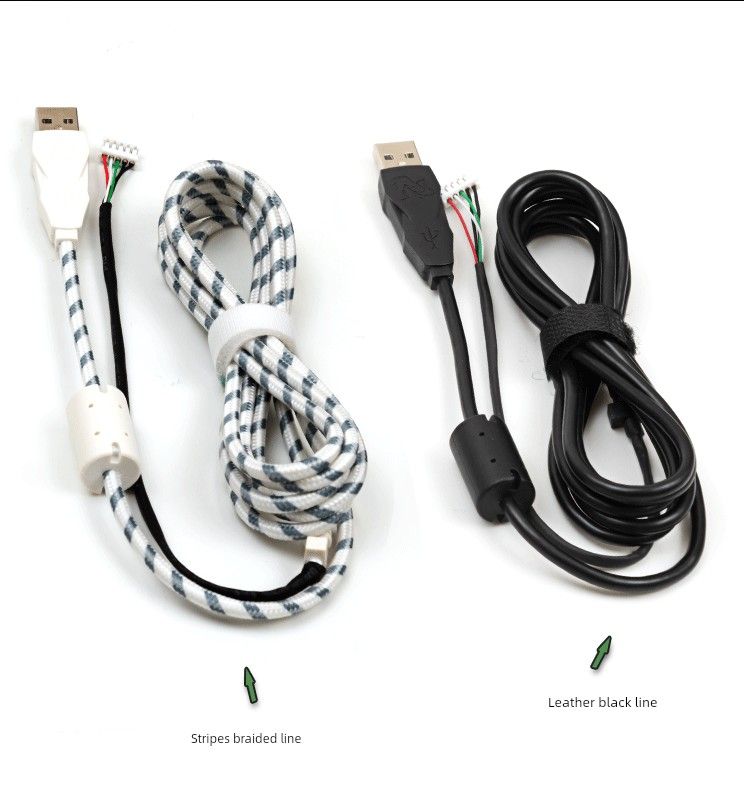USB-datakabel sort og hvidt flettet Nical-tastatur_voghion.com