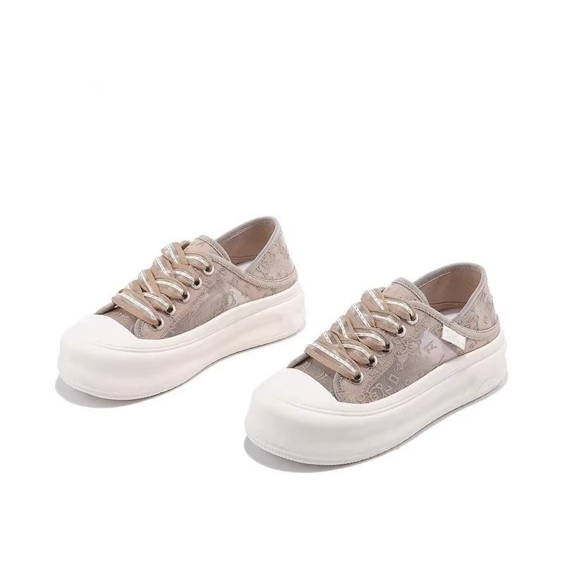 Xiaoxiangfeng Lace Traspirante Casual Board Per Le Donne 2024 Estate Nuovo Mesh Versatile Sport Due Su Scarpe Bianche_voghion.com