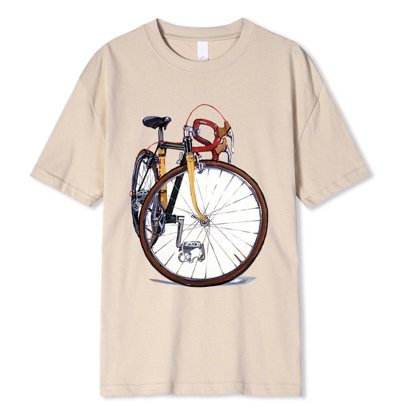 Pignon fixe vélo cycliste peinture T-Shirt nouvel été hommes à manches courtes vélo de route Sport amoureux blanc décontracté garçon t-shirts_voghion.com