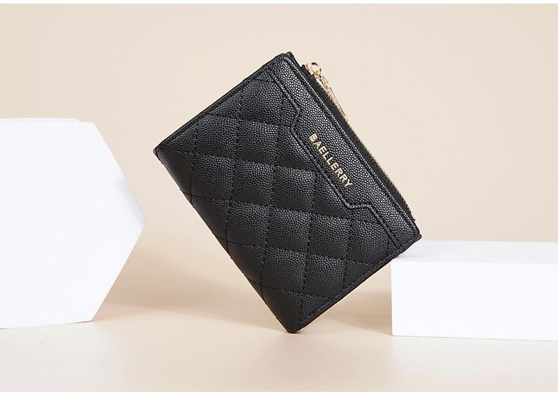 Women's Wallet, Warm-colored Short Snap Zipper Coin Purse, Card Holder, Wallet, High-end Fashion, Classic and Practical Wallet.baellerry _voghion.com