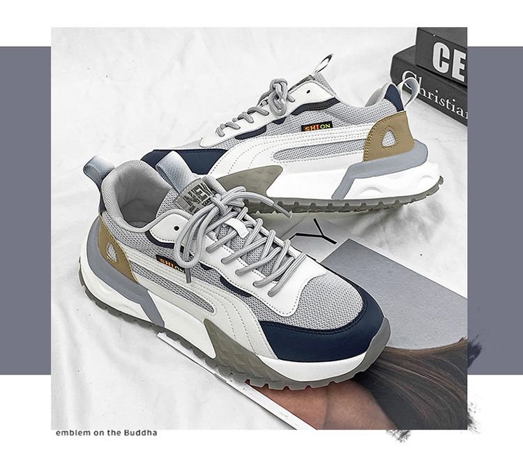 Scarpe sportive estive da uomo 2024 nuove in rete Forrest Gump per ragazzi, casual, da corsa, nere, da papà, Putian, alla moda_voghion.com