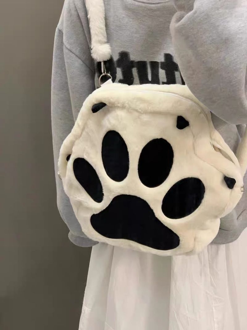 Torba na ramię 2025 Nowa pluszowa miękka dziewczęca torba plecak duża pojemność torba crossbody_voghion.com