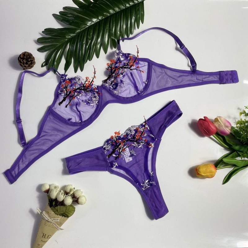 Damenunterwäsche, sexy bestickte Unterwäsche, sexy Unterwäsche in mehreren Farben und Größen_voghion.com