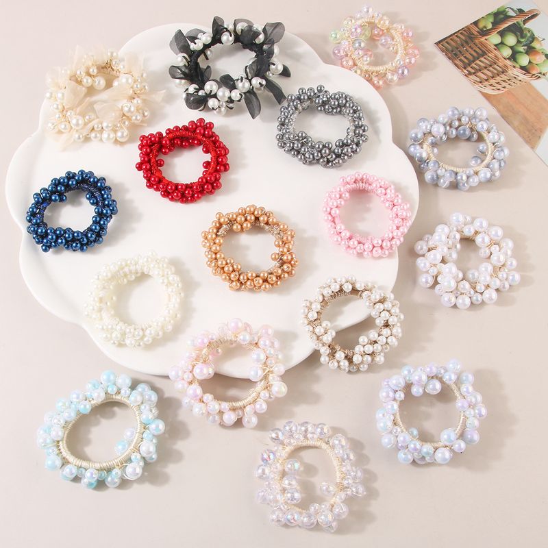 Elastico per capelli con perle colorate, elastico per capelli da donna, elastico per capelli, elastico per capelli, copricapo di alta qualità_voghion.com