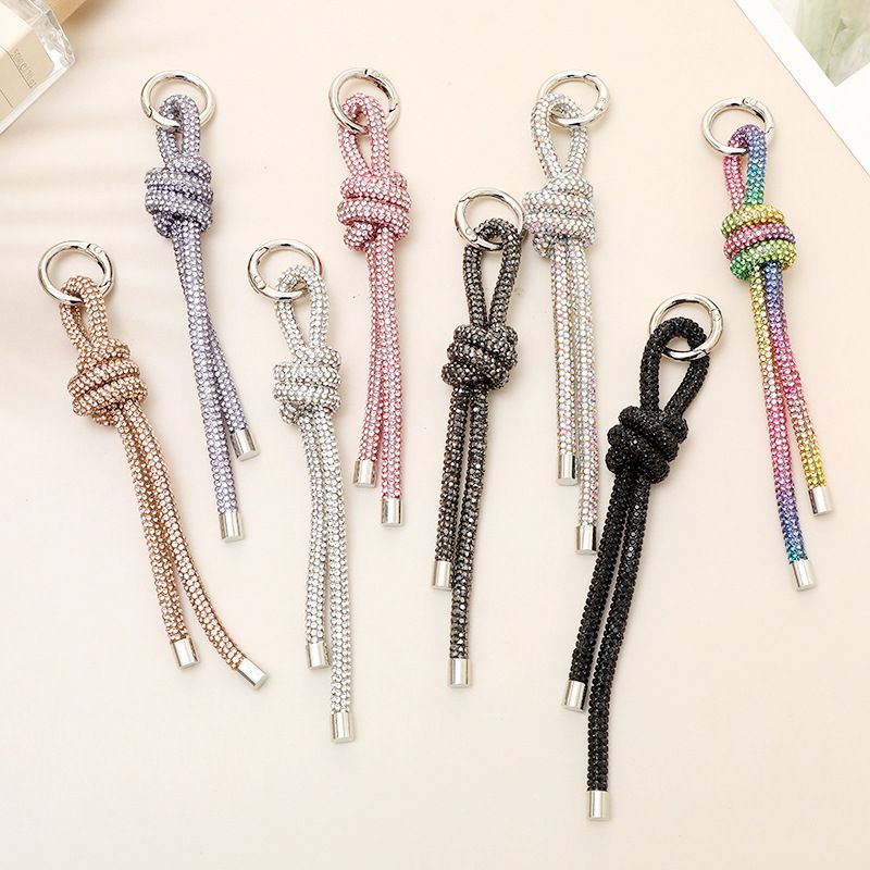 High-end Pendant Case Keychain Hanging Accessories Rhinestone Chain Bag Phone Strap_voghion.com