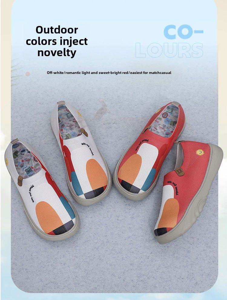 Neue Damenschuhe aus altem Peking-Stoff, trendige, bemalte Freizeitschuhe, weiche Sohle, weiche Oberfläche, fliegendes Weben, dicke Sohle, einpedalige Einzelschuhe_voghion.com