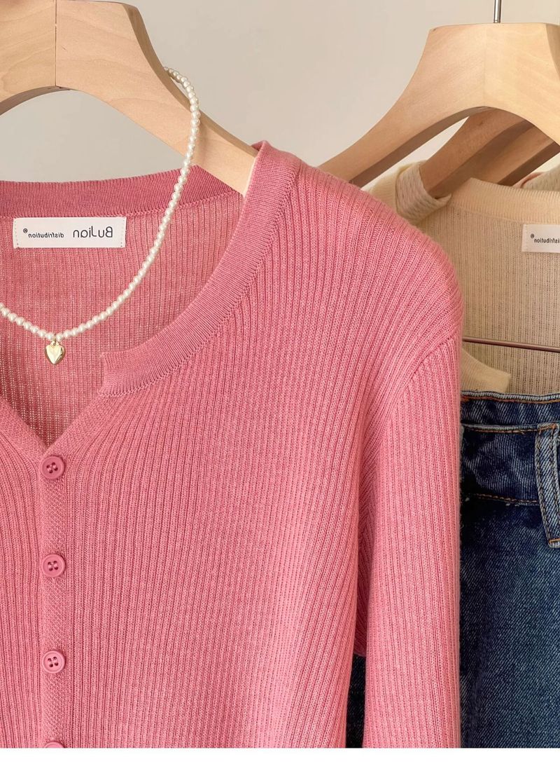 ragazza 6 lana latte blu corto lavorato a maglia per donna primavera e autunno cardigan a maniche lunghe piccolo profumo stile strato interno base_voghion.com