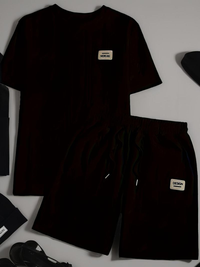 Uomo, pantaloncini da uomo in maglia a 2 pezzi, comodi, con motivo a spighe di grano e fiori, taglie grandi_voghion.com