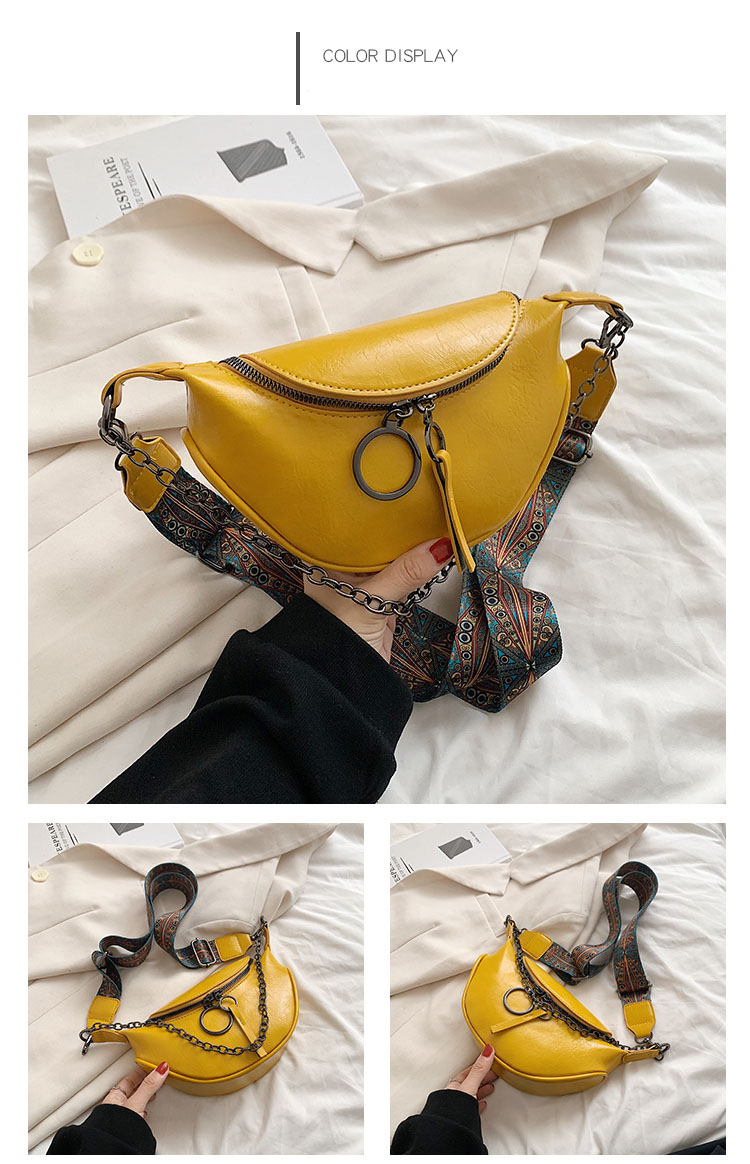 Muoti satulavyötärö vyölaukku nahkainen naisten vyölaukut ketju käsilaukku kukkaro nainen retro olkapää crossbody rintalaukku_voghion.com