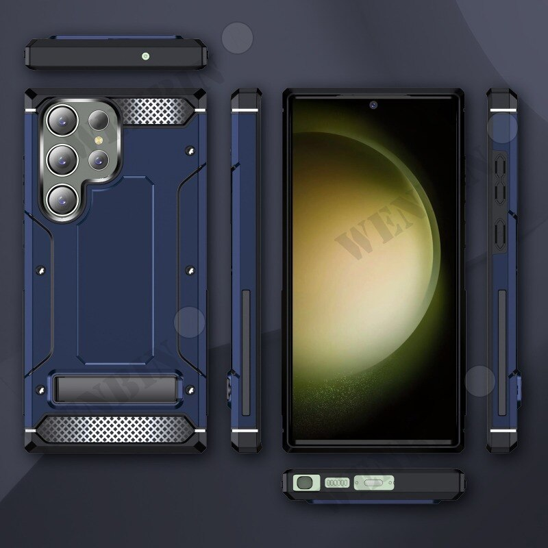 Case Fo Samsung Galaxy S23 S22 S21 Ulta S23 FE A54 A14 A24 Militay Gade Potective Slim Thin Duable Had stand_voghion.com
