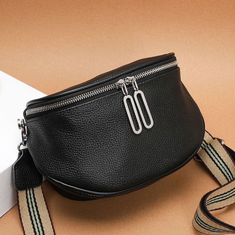 Lihao sac de messager Double fermetures à glissière bandoulière détachable poche Collocation quotidienne Faux cuir Premium femmes fourre-tout_voghion.com