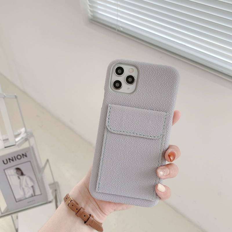 Mobile phone case card holder mobile phone case suitable for iPhone 15 protective cover Apple 14/12 multi-function protective case foreign trade_voghion.com