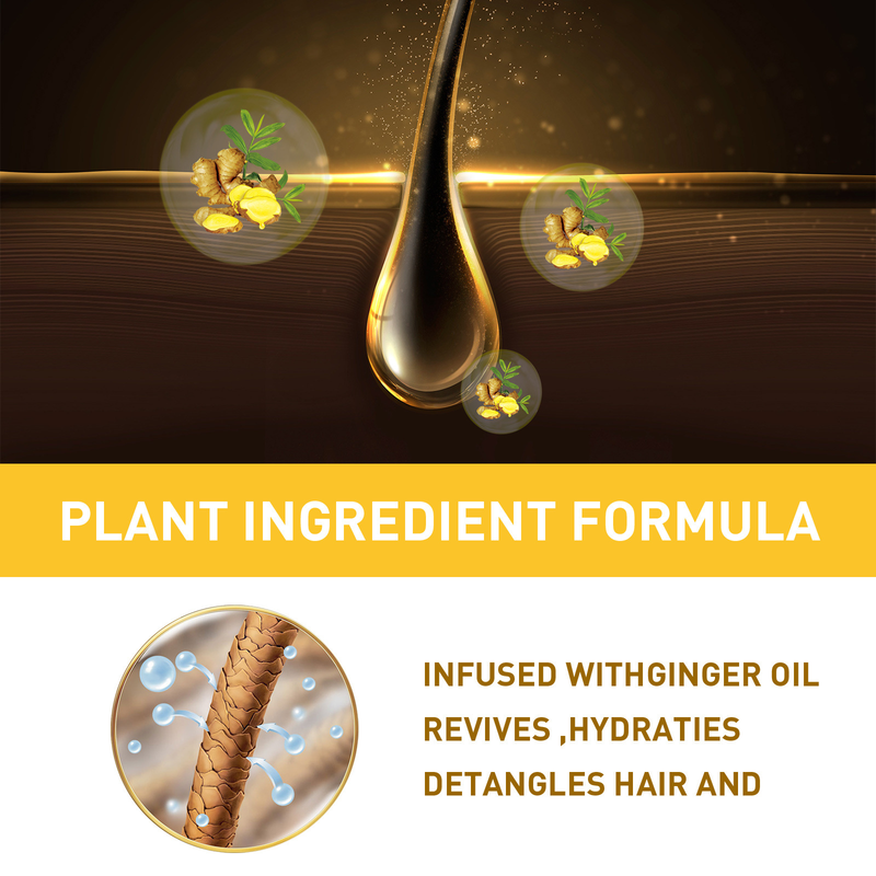 West&Month Haarcreme mit Ingwer spendet Feuchtigkeit, glättet, hilft, Haarausfall vorzubeugen, das Haar zu reparieren, Juckreiz zu stoppen und Schuppen zu entfernen_voghion.com