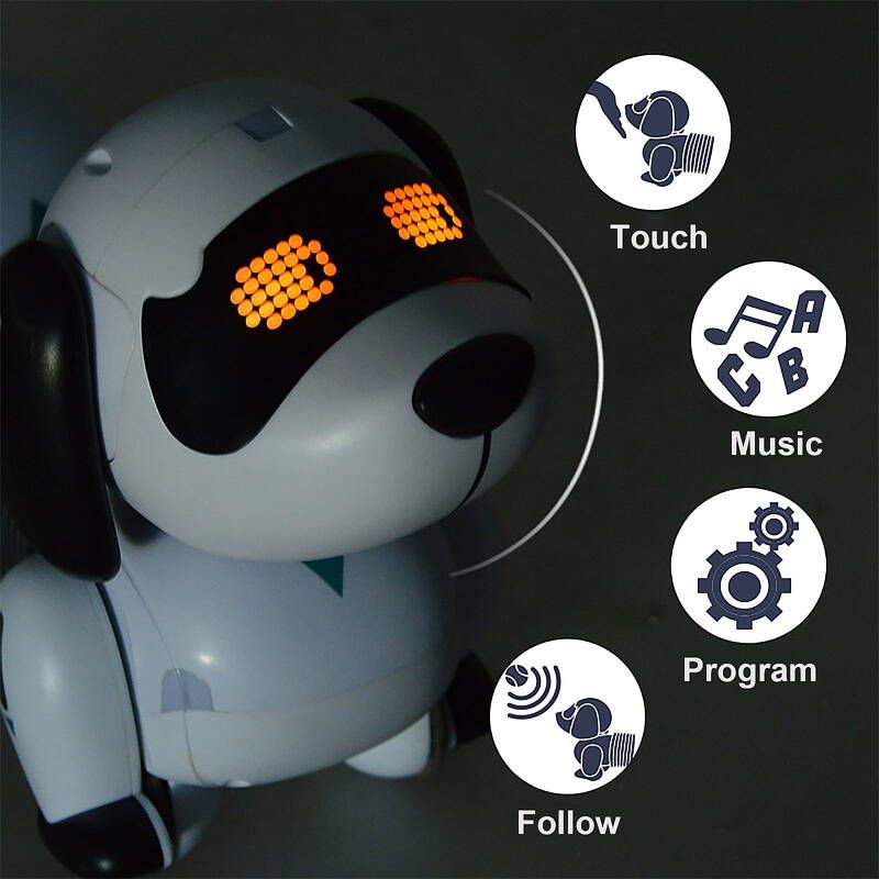 Remote Control Robots Dog Toy, RC Robot Dachshund Puppy Interactive Intelligent, Programmable Smart Robotic Pets For Kids 8+_voghion.com