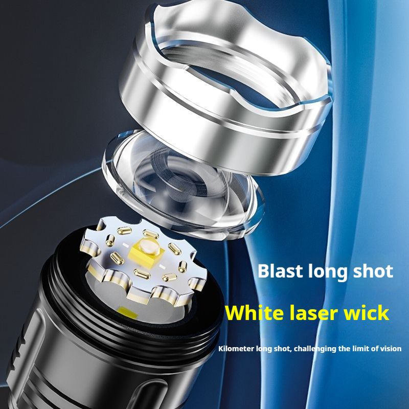 Special Forces P900 Strong Flashlight Portable Charging Ultra Bright Outdoor Zoom Hernia Light Long Range Spotlight LED_voghion.com