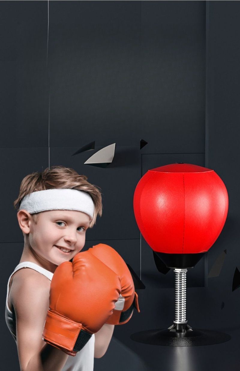 Palla da boxe da tavolo per bambini, attrezzatura per allenamento, sollievo dallo stress, decompressione, ventosa per la casa_voghion.com