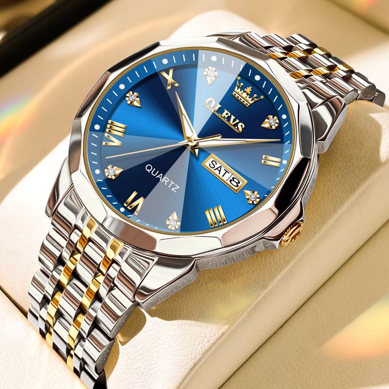 New Watch For Men Original Quartz Waterproof Male Wristwatch Gold Stainless Steel Strap High-end Luxury Man Watch Clock_voghion.com