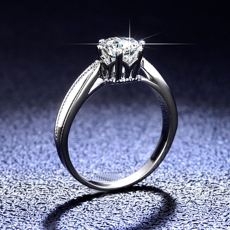 Tancise klassischer Moissanit-Silberring für Damen, Schmuck, Hochzeitsversprechen, Party-Geschenk_voghion.com