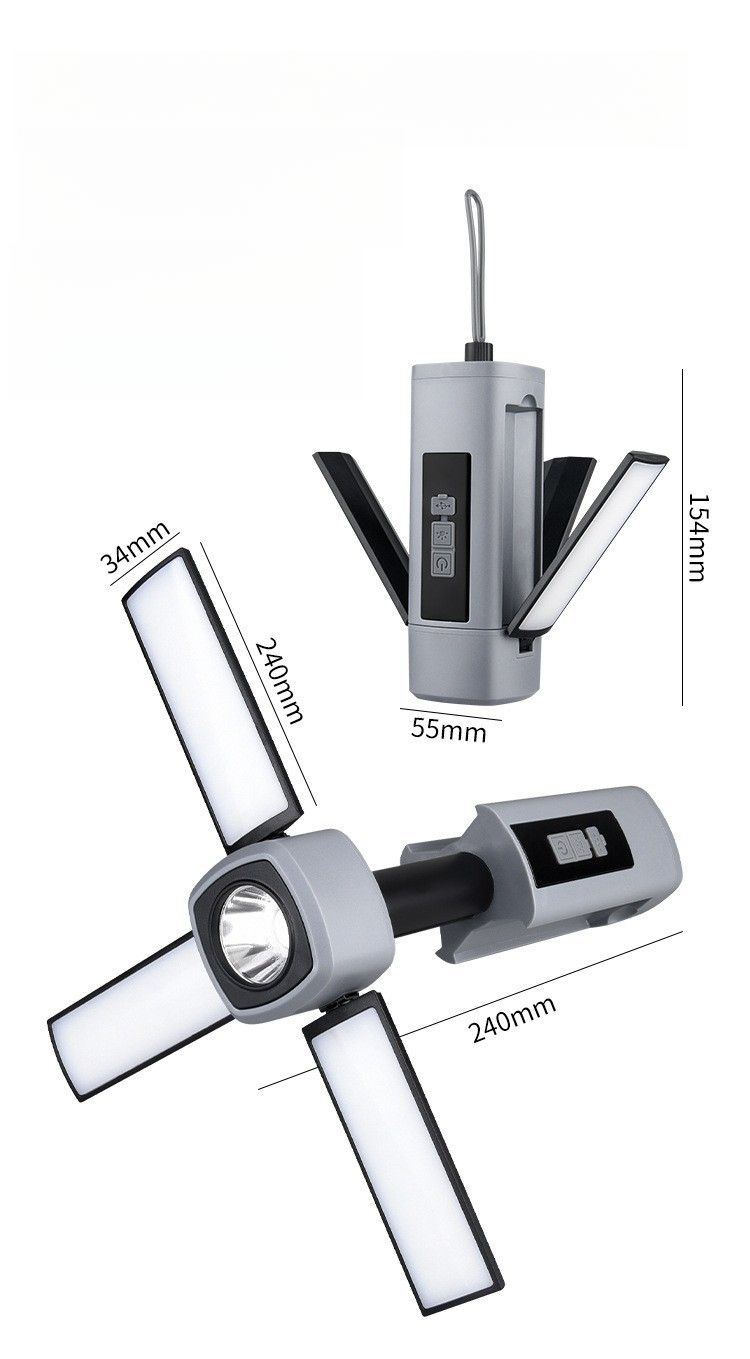 Cross-border New Outdoor Multi-functional Rechargeable Telescopic Folding Lighting Tent Camp Camping Light_voghion.com