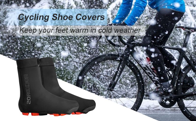 ROCKBROS Fahrrad Überschuhe Cubrezapatillas Wasserdicht Winddicht Warm M-XL MTB BMX_voghion.com